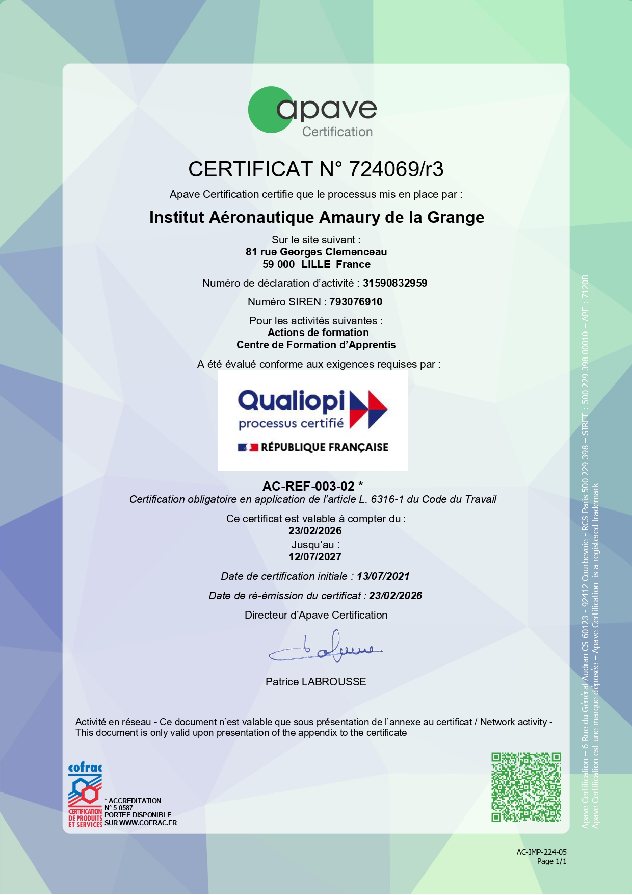 Certificat Qualiopi renouvellement (Cofrac)_page-0001 Certificat Qualiopi renouvellement (Cofrac)